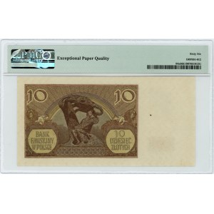 10 złotych 1940 - L - London Counterfeit - PMG 66 EPQ