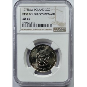 20 złotych 1978 Pierwszy Polak w Kosmosie NGC MS66