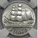 2 złote 1936 - Żaglowiec - NGC AU58