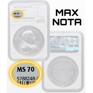 50 złotych 2022 Jan III Sobieski - NGC MS70 - MAX NOTA