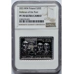 20 złotych 2021 - Obrona Poczty Polskiej Agresja Niemiec na Polskę - NGC PF70 ULTRA CAMEO