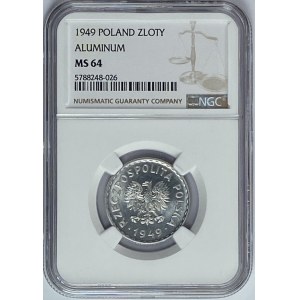 1 złoty 1949 - NGC MS64