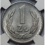 1 złoty 1957 - NAJRZADSZY ROCZNIK NGC MS66 - 2-ga MAX NOTA