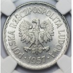 1 złoty 1957 - NAJRZADSZY ROCZNIK NGC MS66 - 2-ga MAX NOTA