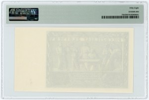 50 złotych 1936 - RZADKI - awers czysty, rewers bez numeracji - PMG 58
