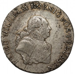 NIEMCY, Prusy - Fryderyk Wilhelm II - 1/3 talara 1790 (E) Królewiec