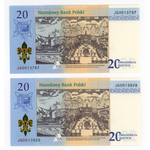 2 sztuki 20 złotych 2017 - 300-lecie Koronacji Obrazu Matki Bożej Jasnogórskiej