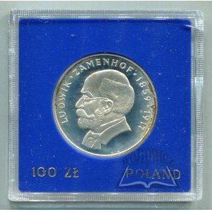 100 ZŁOTYCH 1979. Ludwik Zamenhof 1859-1917.