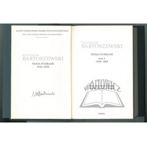 BARTOSZEWSKI Władysław, Pisma wybrane. (Autograf).