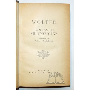 WOLTER, Powiastki filozoficzne.