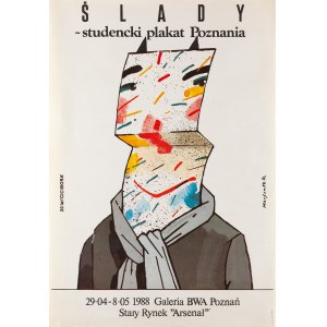 Ślady - studencki plakat Poznania - Galeria BWA Poznań - proj. Grzegorz MARSZAŁEK (ur.1946)