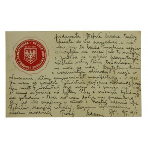Pocztówka -Cegiełka Na cele humanitarne Legionów i Samarytanina 16 VIII 1914.