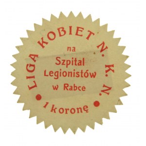 Cegiełka Liga Kobiet na szpital Legionistów w Rabce - 1 korona