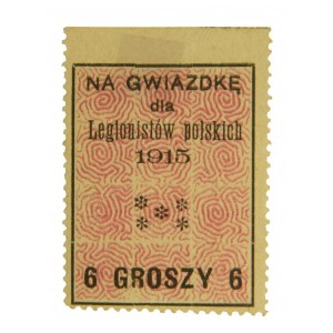 Cegiełka 6 groszy Na gwiazdkę na Legionistów Polskich 1915 Kraków.