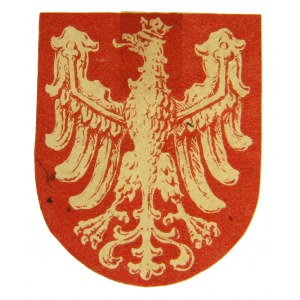 Cegiełka - orzeł w koronie na tarczy herbowej Kraków.