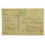 Pocztówka z orłem i wizerunkiem marszałka Piłsudskiego