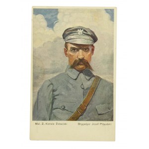 Pocztówka cegiełka brygadier Piłsudski