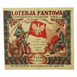 Cegiełka - loteria fantowa Stowarzyszenia Weteranów 1863 roku, Warszawa