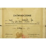 Świadectwo ukończenia kursu podoficerów Podlaskiej Brygady Kawalerii w Ostrołęce w 1937 r