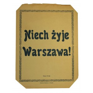 Niech żyje Warszawa !, afisz I wojna św.