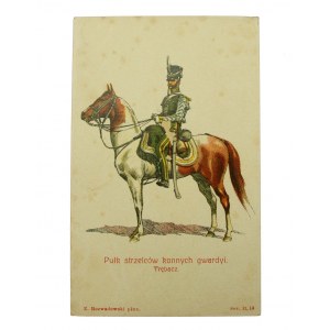 Pocztówka patriotyczna - trębacz- pułk strzelców konnych gwardii Królestwa Polskiego