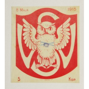 Cegiełka - naklejka okienna 8 maja 1915 - 5 kop