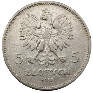 5 złotych 1930 - NIKE rzadszy rocznik Warszawa