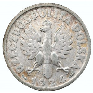1 złoty 1924 - Żniwiarka - Róg i pochodnia - Paryż