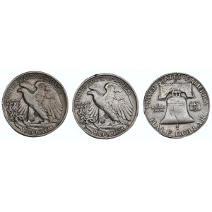 USA - 3 x 1/2 dolara 1937-1957