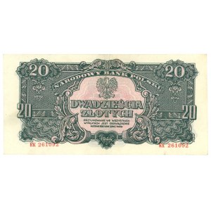 20 złotych 1944 - seria KK - ..owe