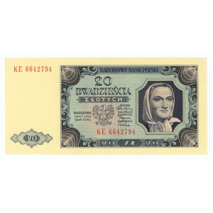 20 złotych 1948 - seria KE