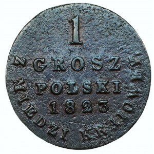 1 grosz polski z MIEDZI KRAIOWEY 1823 IB