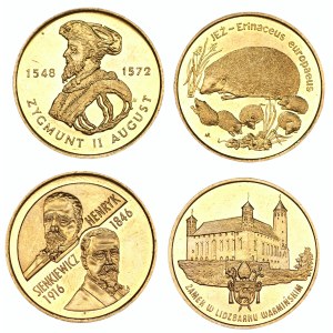 2 złote 1996 - Kompletny rocznik (4 szt.) Zygmunt II August, Jeż, Sienkiewicz, Zamek w Lidzbarku
