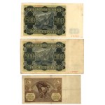 zestaw 1 do 500 złotych 1940 - razem 9 sztuk