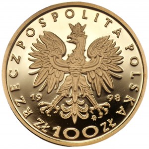 100 złotych 1998 Zygmunt III Waza, Au900, 8g