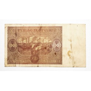 Poľsko, PRL (1944 - 1989), 1000 ZŁOTYCH 15.01.1946, séria K.