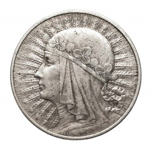 Polen, Zweite Republik (1918-1939), 10 Gold 1932, Kopf einer Frau, London.