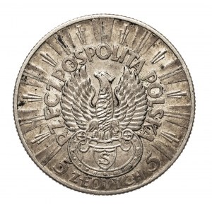 Polen, Zweite Republik (1918-1939), 5 Gold 1934 Piłsudski-Legion, Warschau.