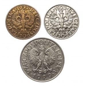Poľsko, Druhá republika (1918-1939), sada 3 mincí 1,25 zlotého.