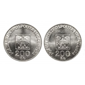 Polen, PRL (1944-1989), 200 Zloty - Satz von 2 Stück, Karte.