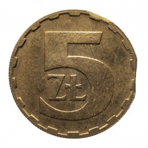 Polsko, Polská lidová republika (1944-1989), 5 zlatých 1986 - destrukt.