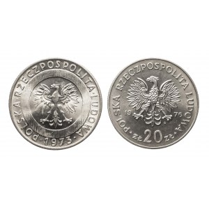 Polska, PRL (1944-1989), 2 x 20 złotych: Kłosy, Nowotko.