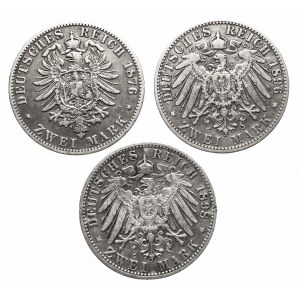 Nemecko, Nemecké cisárstvo (1871-1918), Prusko - sada 2 mariek 1876-1898