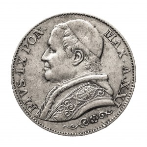 Vatican, Pius IX, 2 lire 1866, Rome