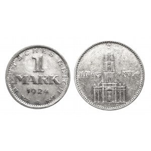 Niemcy, zestaw monet srebrnych 1924-1934