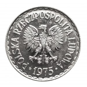 Polska, PRL 1944-1989), 1 złoty 1975 zn.m., Warszawa - jak lustrzanka