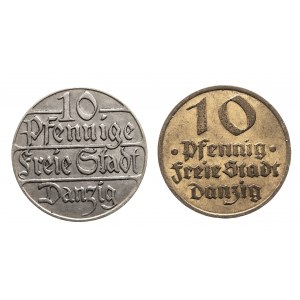 Wolne Miasto Gdańsk, zestaw 10-fenigówek 1923-1932