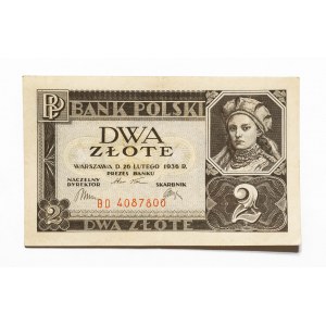 Polsko, II Rzeczpospolita (1919 - 1939), 2 ZŁOTE, 26.02.1936, série BD.