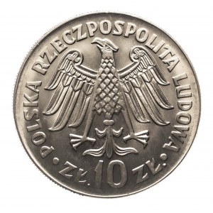 Polen, Volksrepublik Polen (1944-1989), 10 Gold 1964, Kazimierz der Große, Reliefinschrift.