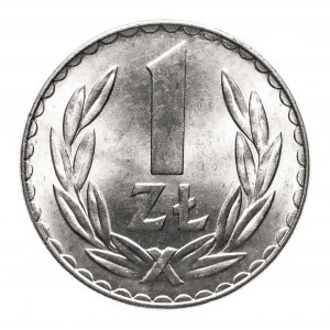 Poľsko, PRL (1944-1989), 1 zlotý 1976, bez mincovej značky.